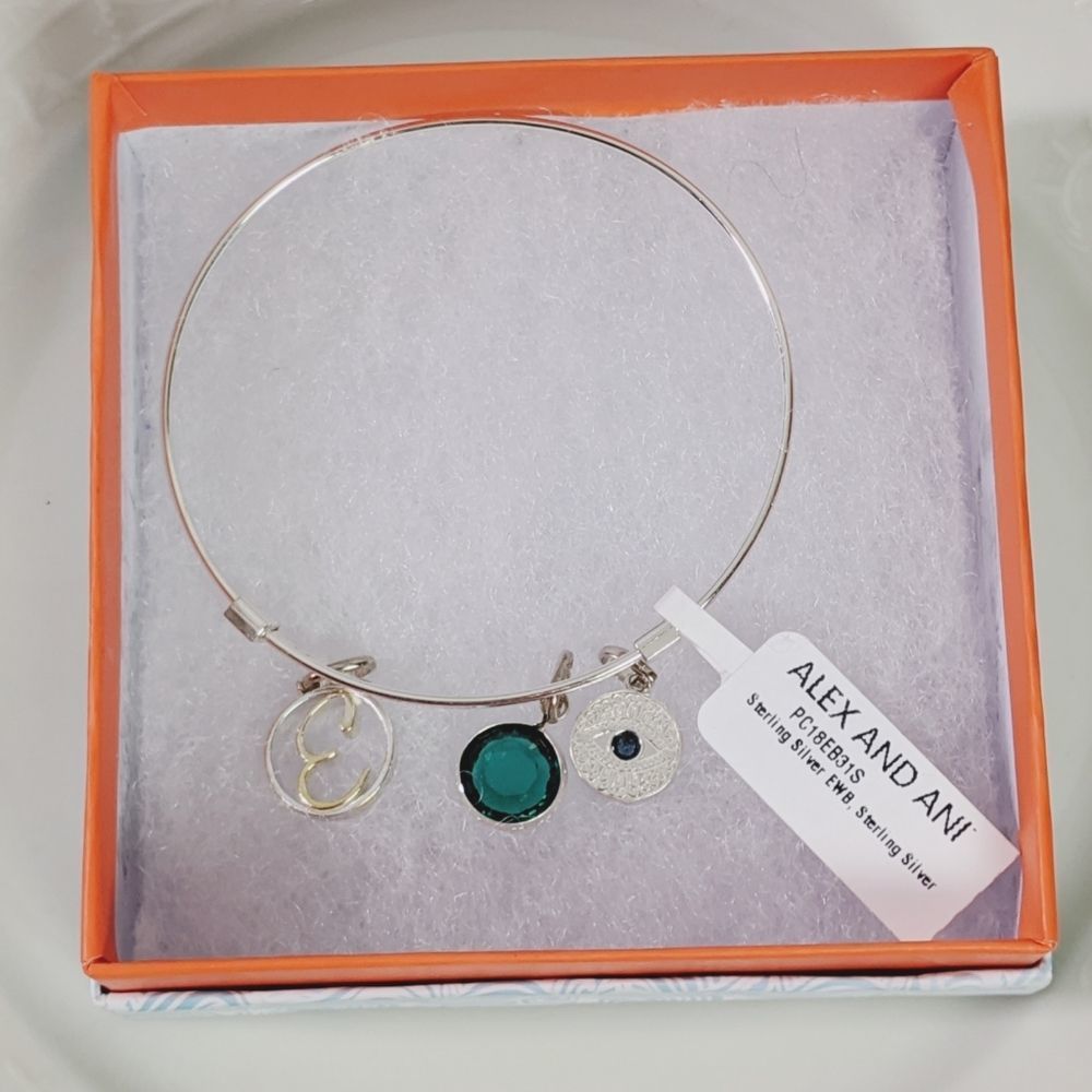 Alex and Ani Sterling Silver Evil Eye Bracelet